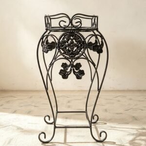 Suporte para Vasos em Ferro Trabalhado - Estilo Art Nouveau